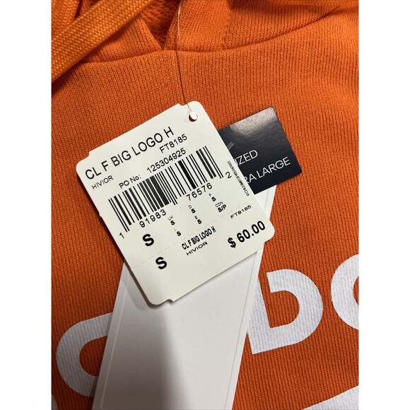 NWT Reebok Orange Classic Oversized Coupe Extra Large Hoodie Size S Original $60 - Picture 4 of 12